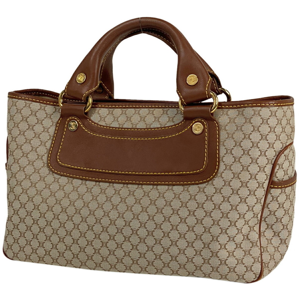 Celine Boogie Bag Macadam canvas handbag beige